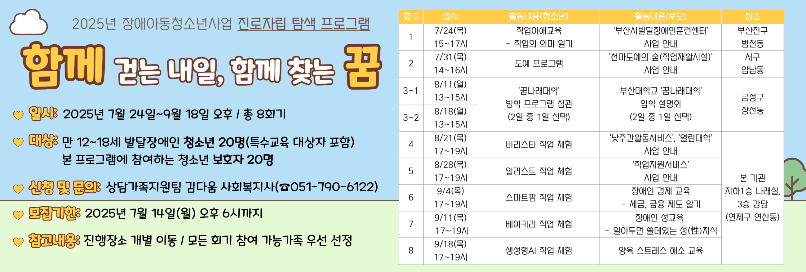 장애청소년 진로자립 탐색 프로그램 '함께 꿈'